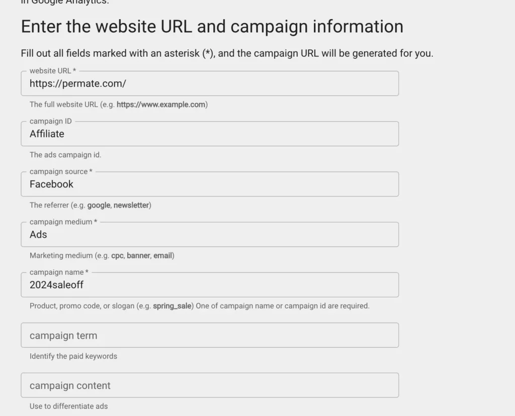 xây dựng utm tracking với campaign URL builder