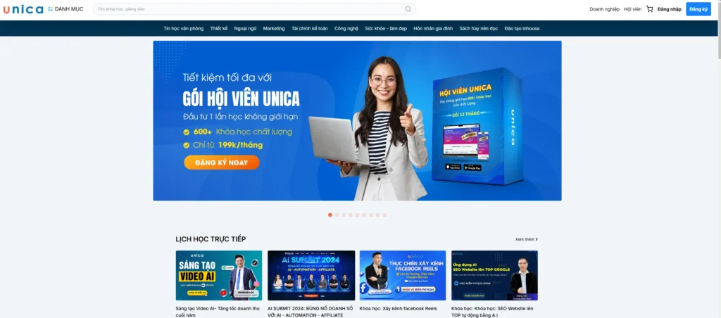 khoá học affiliate marketing tại unica