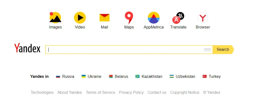 Máy tìm kiếm Yandex