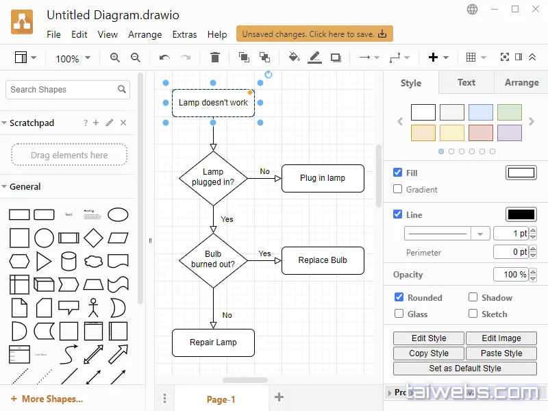 Draw.io là phần mềm vẽ sơ đồ tư duy miễn phí