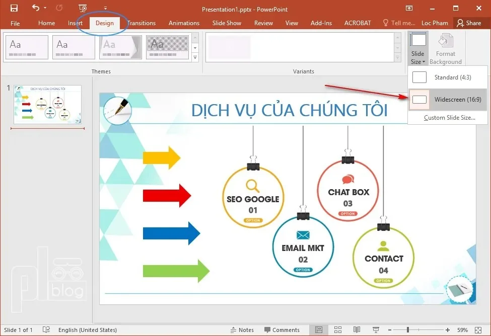 Sử dụng các hình ảnh và icon để mô tả nội dung