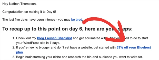 tiếp thị liên kết qua email