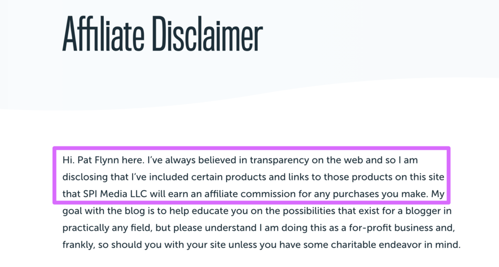 affiliate disclosure