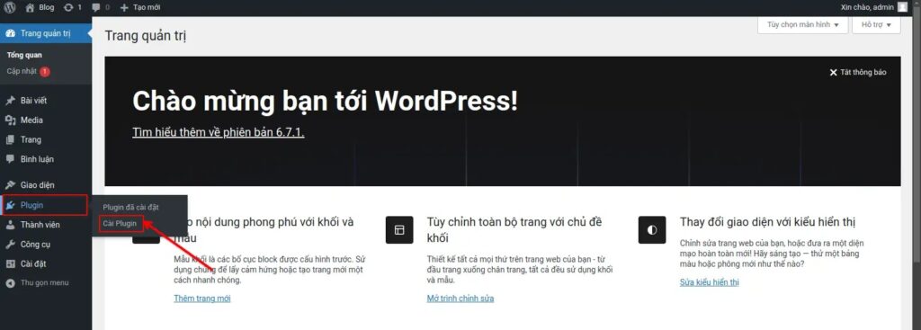 Cài đặt plugin Wordfence Security vào WordPress